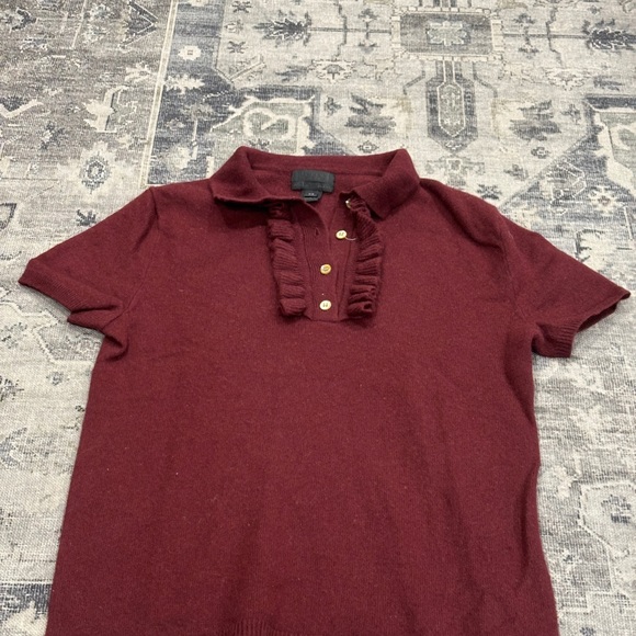 J. Crew Cashmere Ruffle Sweater - Picture 3 of 3